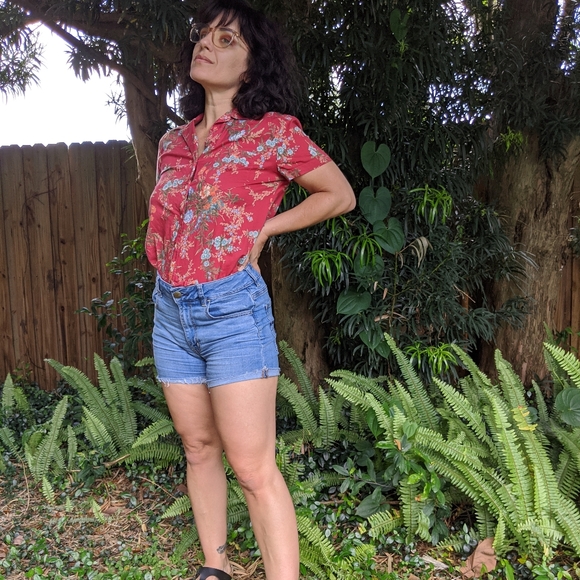 Vintage 70's Ralph Lauren Floral Short Sleeve Top - Picture 3 of 9